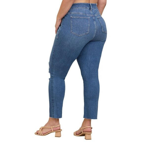 Torrid 40055910 Perfect Boyfriend Ankle Premium Stretch Mid-Rise Jean Size 18T - Picture 3 of 6